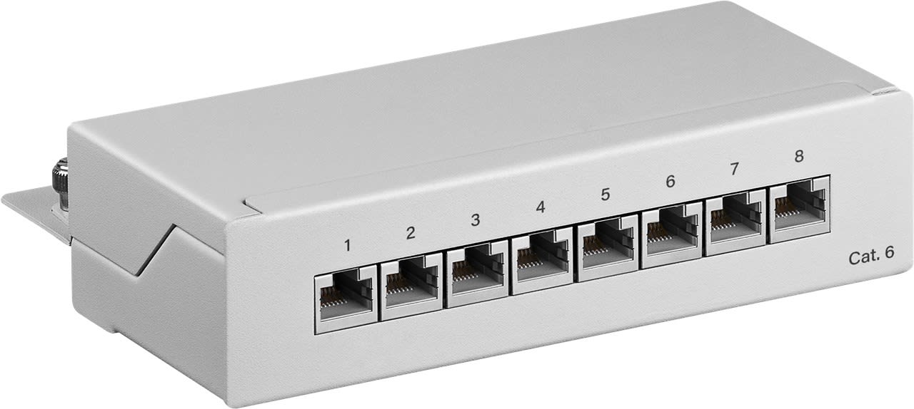 GOOBAY - Paneeli-kupari - CAT 6 minipaneeli, 8 porttia