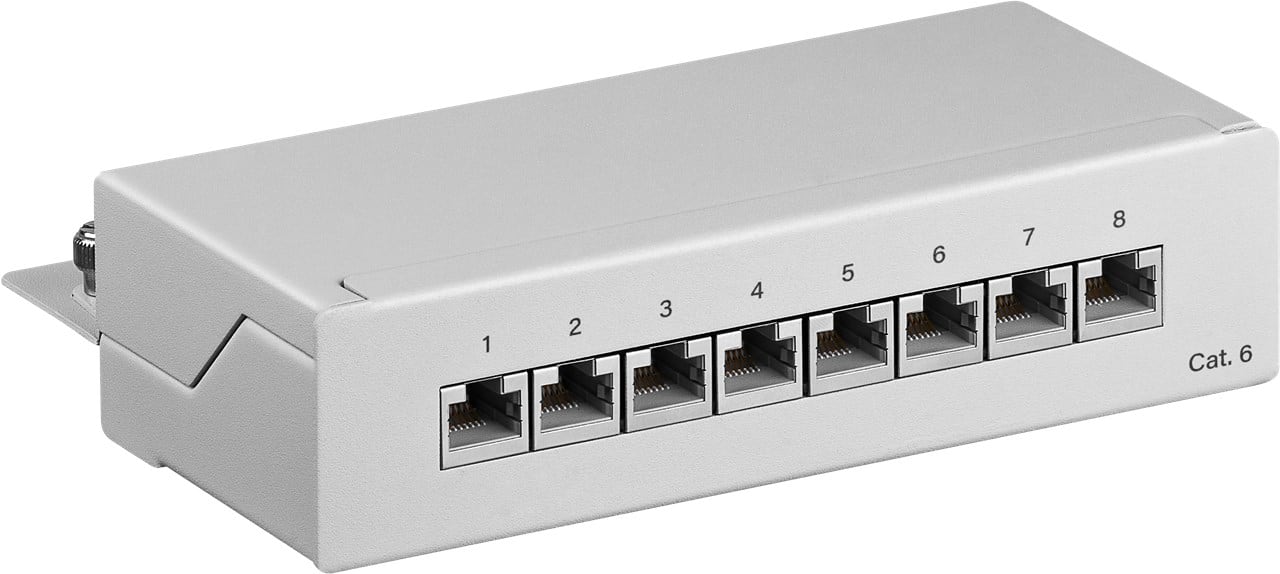 GOOBAY - Paneeli-kupari - CAT 6 minipaneeli, 8 porttia