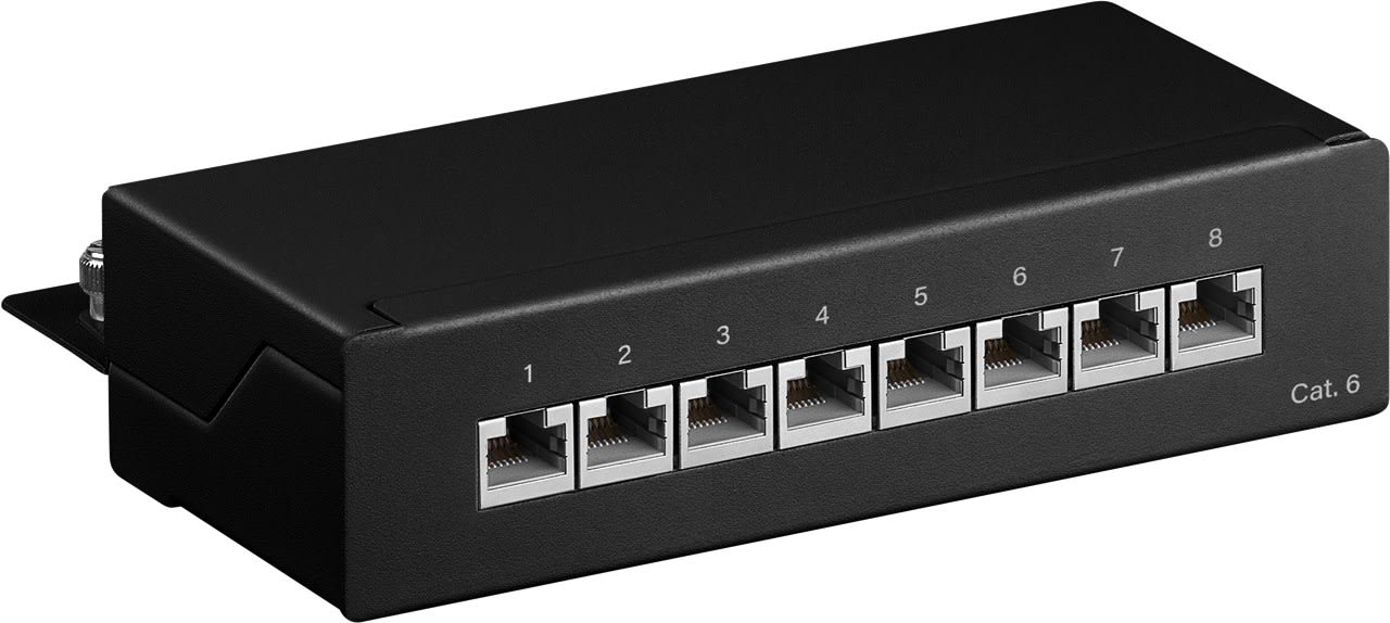 GOOBAY - Paneeli-kupari - CAT 6 minipaneeli, 8 porttia