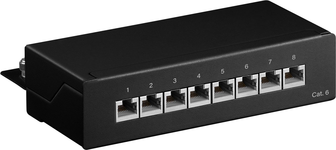 GOOBAY - Paneeli-kupari - CAT 6 minipaneeli, 8 porttia