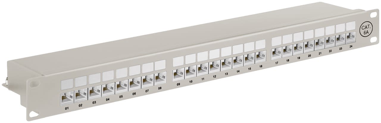 GOOBAY - Paneeli-kupari - CAT 6a 19-paneeli, 24-port, 1 U