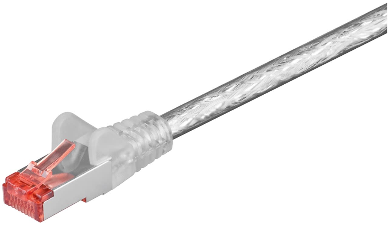 GOOBAY - Kytkentäkaapeli-kuitu - CAT 6, S/FTP, 10m, läpinäkyvä