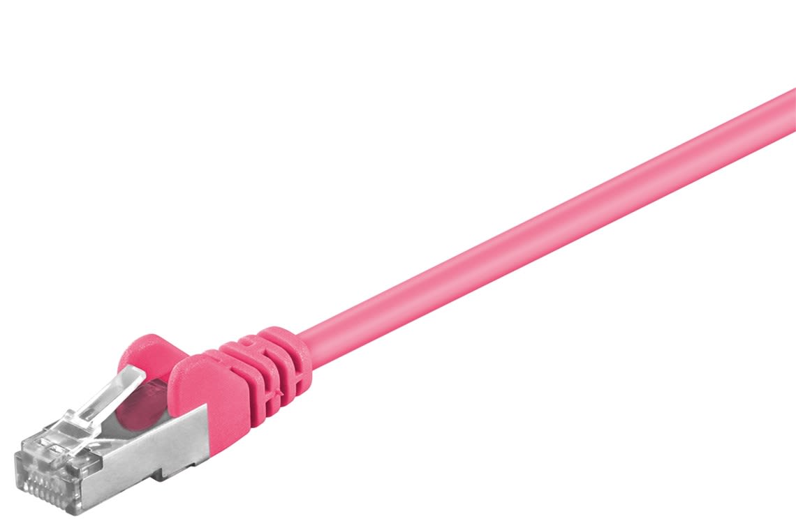 GOOBAY - Kytkentäkaapeli-kuitu - CAT 5e, SF/UTP, 1m, magenta