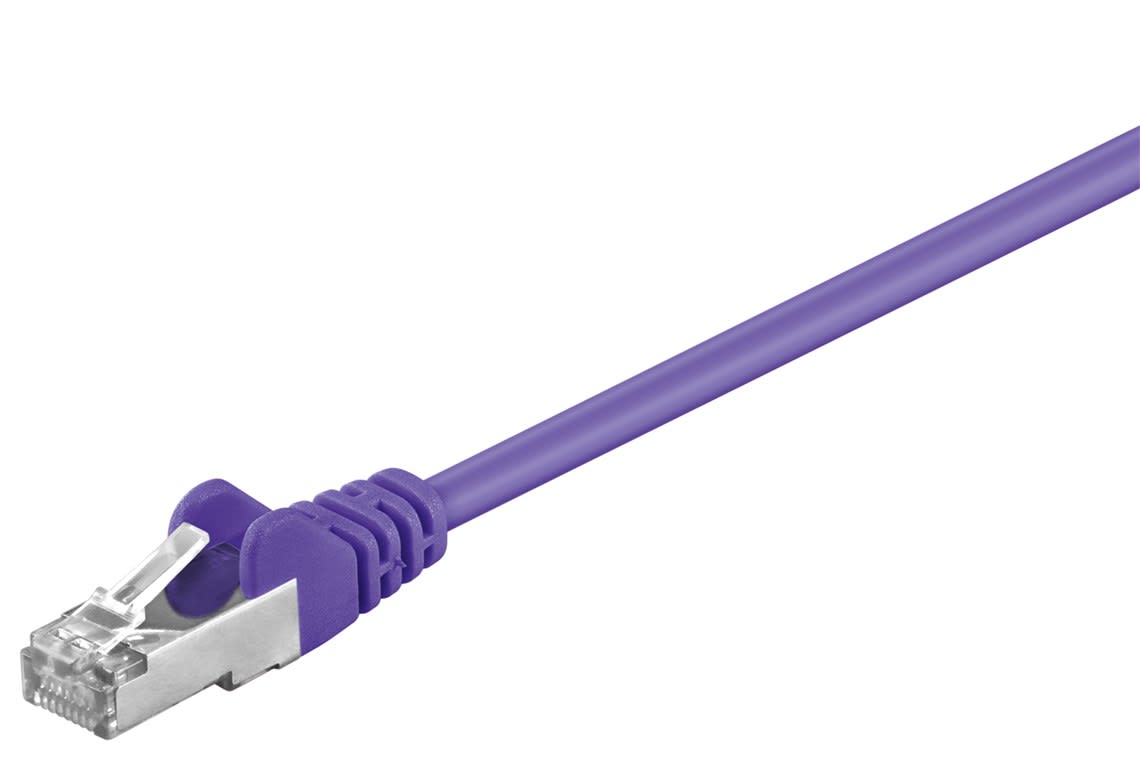 GOOBAY - Kytkentäkaapeli-kuitu - CAT 5e, SF/UTP, 1.5m, violetti