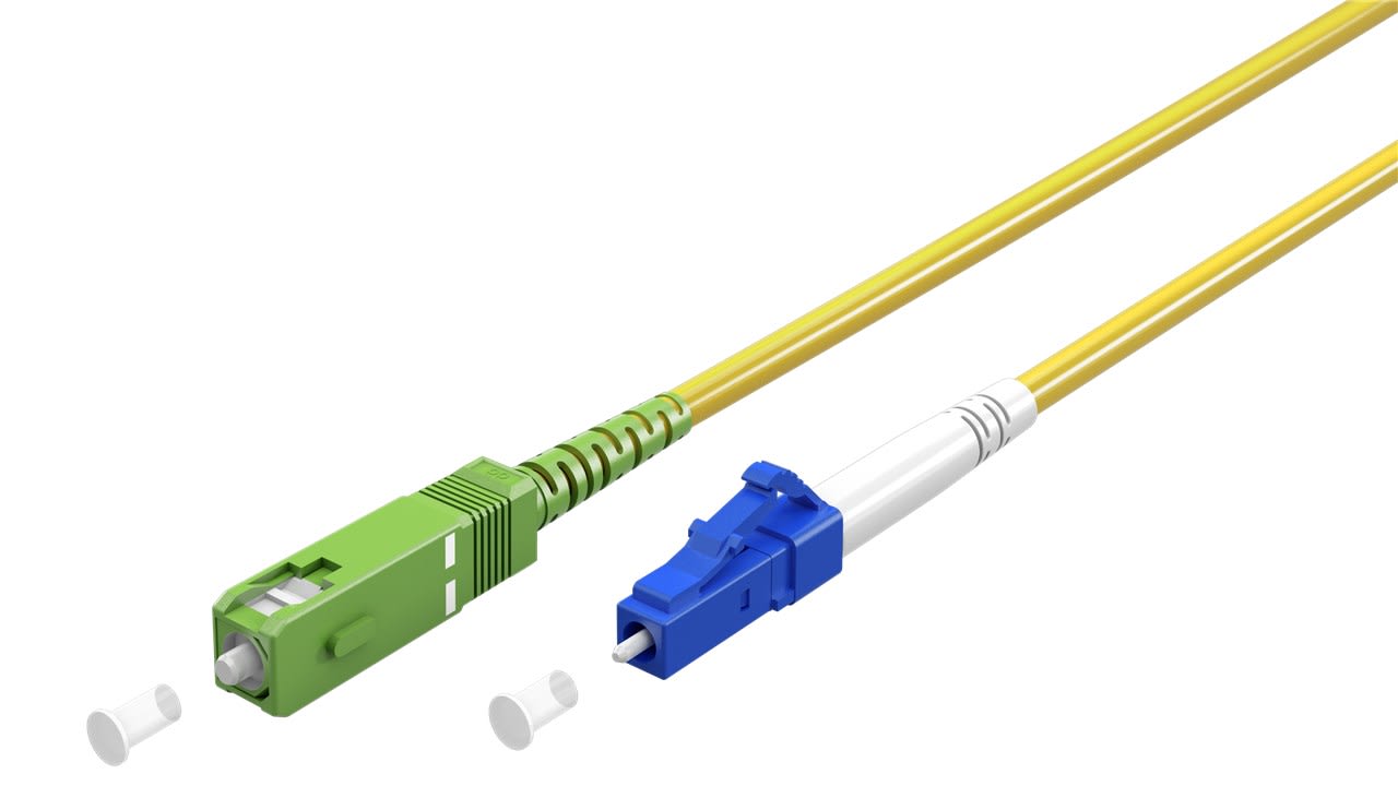 GOOBAY - Kytkentäkaapeli-kuitu - OS2,Sx,3m,kelt,SC-APC/LC-UPC