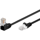 GOOBAY - Kytkentäkaapeli - CAT 5e 1x 90, U/UTP, must, 15m