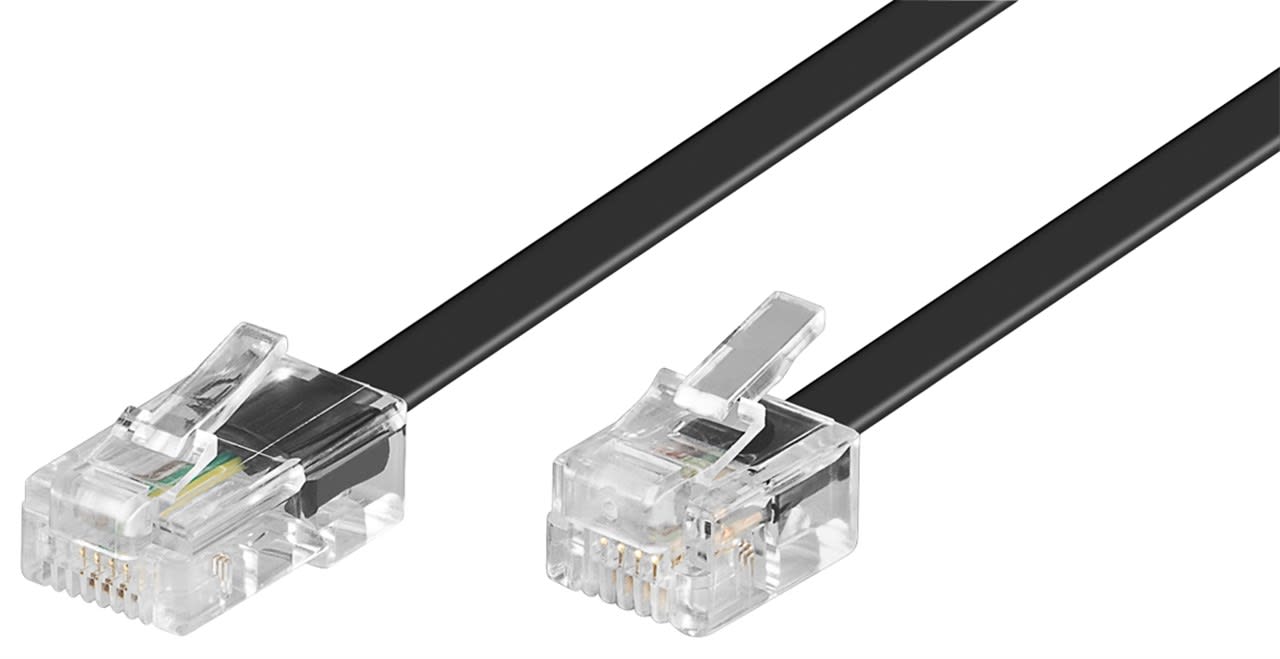 GOOBAY - Kytkentäkaapeli - RJ11-RJ45 3m jatko musta