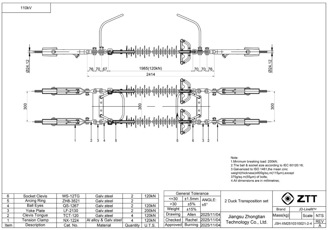 ZTT - 2 Duck Transposition Set - Vuorotteluketju2xDuck110kV,120kN
