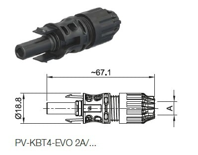 STÄUBLI ELECTRICAL CONNECTORS - Asennustarvikepakkaus - MC4 EVO2 PV-KBT4-EVO 2A/10II
