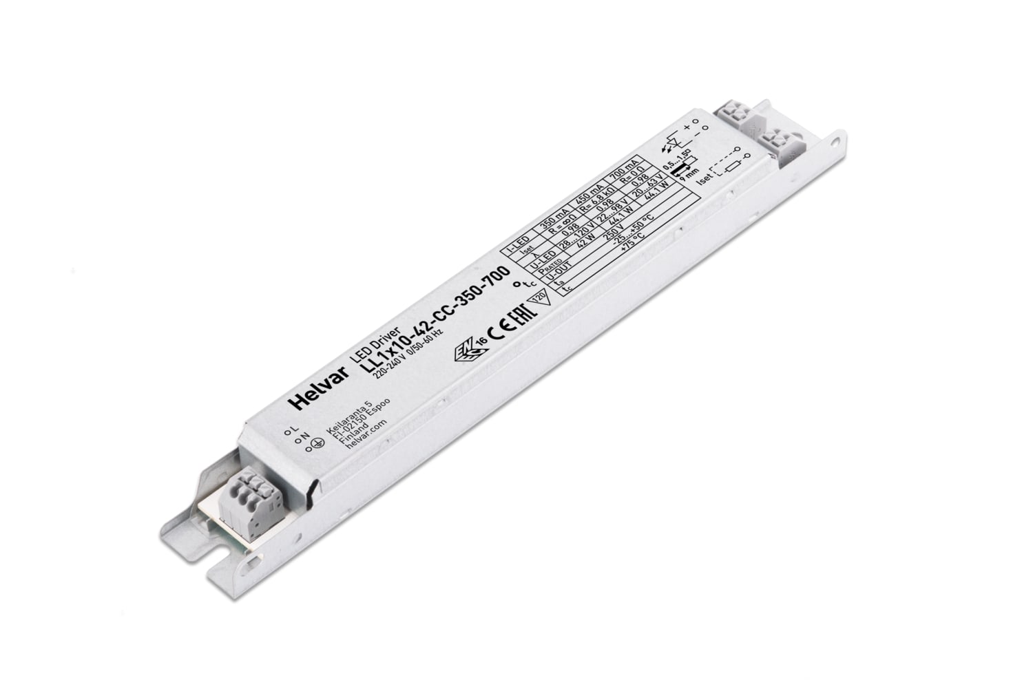HELVAR - LED-liitäntälaite - LL1x10-42-CC-350-700