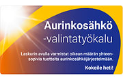 Kokeile Soneparin aurinkosähkö -valintatyökalua