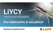 LiYCY -tiedonsiirtokaapelit. Kun tiedonsiirto ei saa pätkiä. LAPP automaatiot