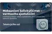 Mekaaniset kellokytkimet UTU:lta. Varmuutta ajastuksiin!