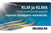 KLM ja KLMA -instrumentointikaapelit suoraan Soneparin varastosta.