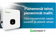 Growatt - Pienemmät tehot, pienemmät mallit. Osta kevyemmän sarjan suosikit ja säästä rahaa.